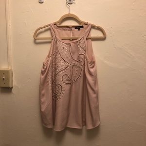 Adrianna Papell pink silk halter